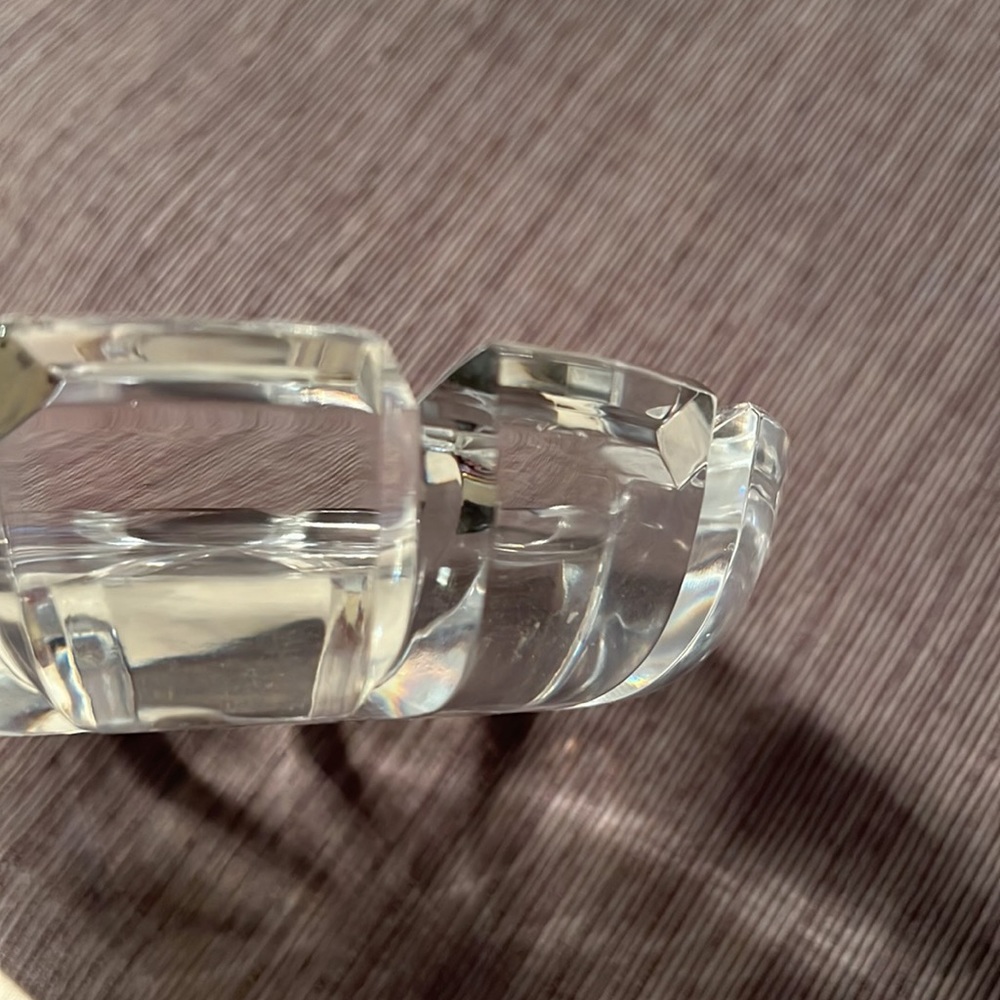 NEW Large cut crystal ashtray - 8” diameter / 1-1/4” high- - gorgeous gift! - Picture 4 of 4